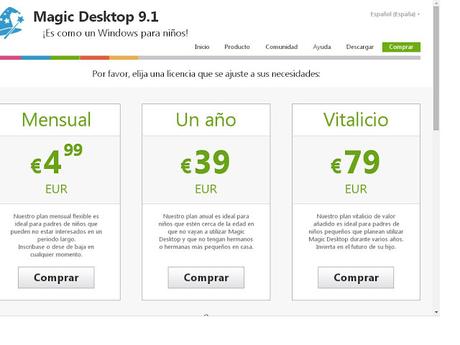 Windows seguro para niños: Magic Desktop