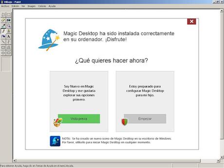 Windows seguro para niños: Magic Desktop