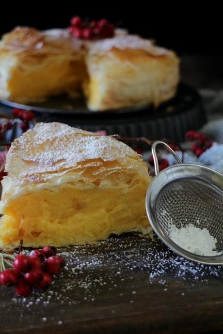 Galaktoboureko, pastel-griego, greek-custard-pie, pie