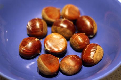 Asar castañas en el microondas