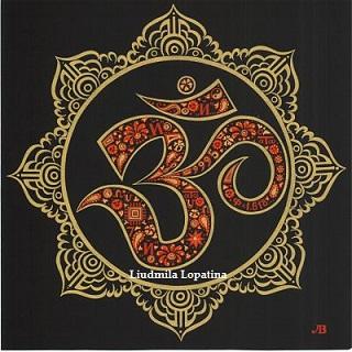 Oms originales pintados a mano por Liudmila Lopatina Guash sobre papel. Dorados no reproducibles en reprografía ni impresión digital.