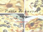 Pizza quesos uvas