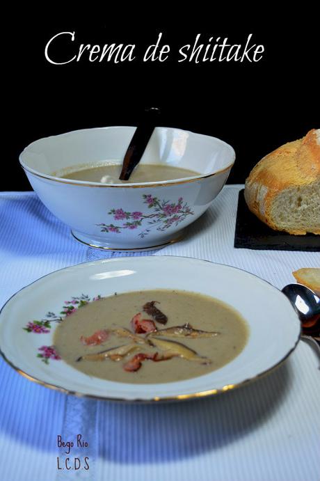 Crema de setas shiitake