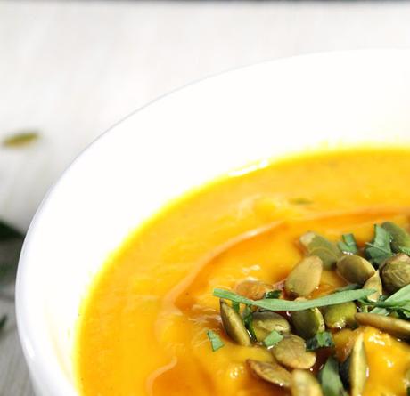 Crema de calabaza asada al curry y estragón [y eso que no es lo mío]