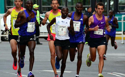 Dominio keniata y alta participación en el maratón BA