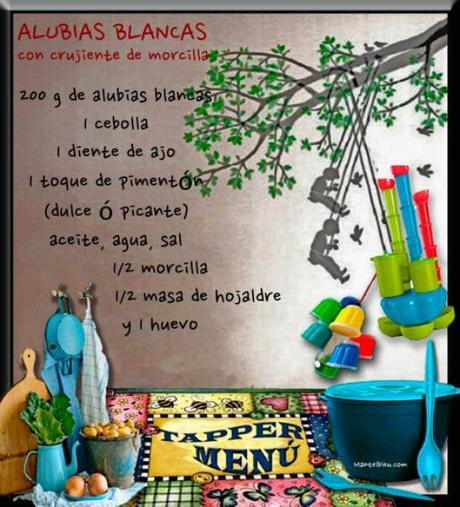 Alubias blancas con crujiente de morcilla etiqueta ingredientes