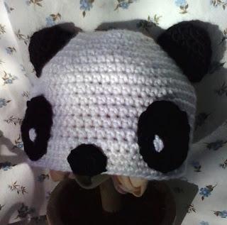 Gorros Pandas al Crochet