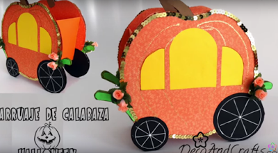 Como hacer un centro de mesa para Halloween - Carruaje de calabaza - Como hacer un centro de mesa para Halloween - Carruaje de calabaza -