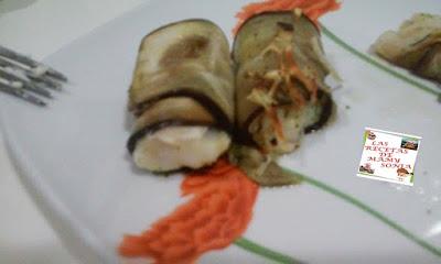 ROLLITOS DE BERENJENAS RELLENOS DE PANGA Y QUESO DE MI AMIGO JAVI
