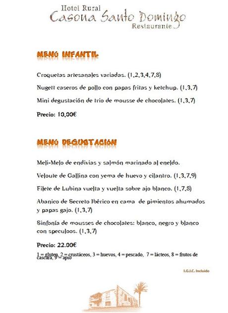 NUEVA CARTA DE OTOÑO-INVIERNO EN EL RESTAURANTE CASONA SANTO DOMINGO