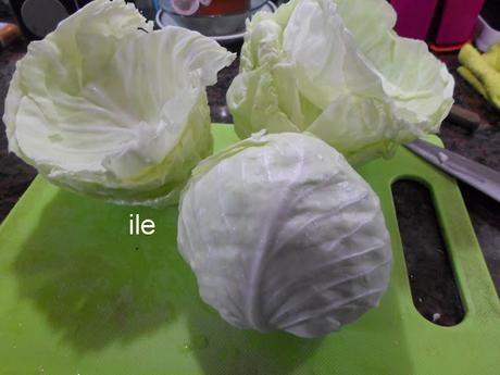 Niños envueltos en hojas de repollo