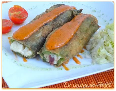 PIMIENTOS RELLENOS CON SALSA PICANTE