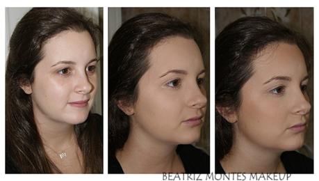 Eyeliner y labios rojos