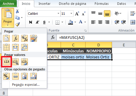 MayusC MinusC NomPropio Mayúsculas y Minúsculas en Excel
