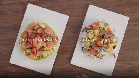 Una marca saca los colores a Google Translate con este experimento culinario