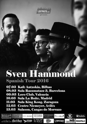 Sven Hammond darán siete conciertos en España en marzo de 2016