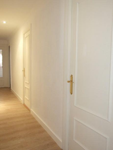 Antes y después del recibidor y pasillo + habitación pequeña
