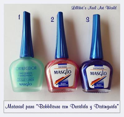 Bobblicure con Decidida y Distinguida de Masglo (colección Tornasol)