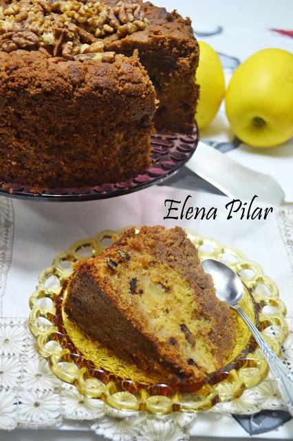 NY style crumb cake con manzana y nueces