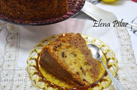 NY style crumb cake con manzana y nueces