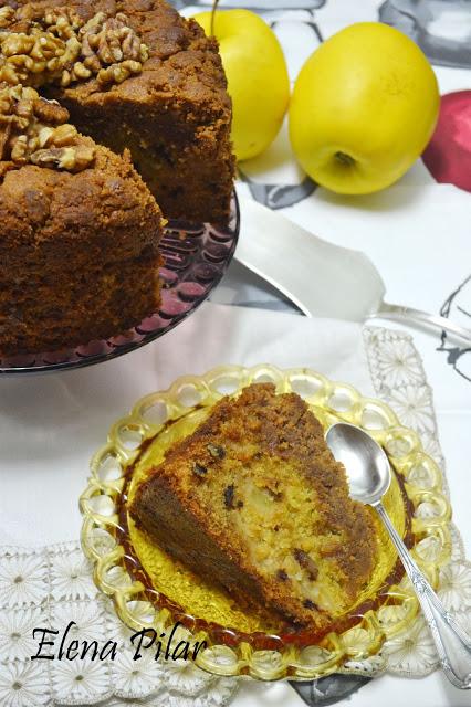 NY style crumb cake con manzana y nueces