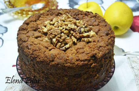 NY style crumb cake con manzana y nueces