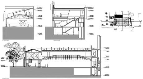 SECCIONES AVANCE DE OBRA DEL NUEVO CENTRO DE USOS MÚLTIPLES DE GETAFE, DISEÑADO POR A-CERO