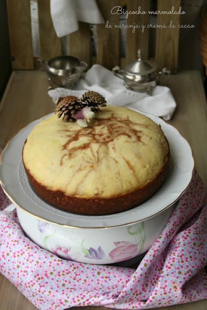 bizcocho de naranja, bizcocho marmolado, bizcocho en olla gm