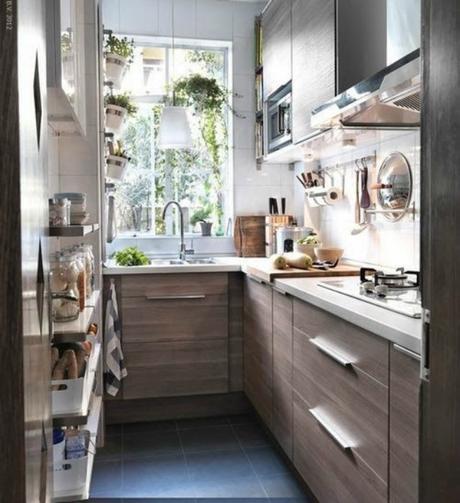 La mejor distribución para una cocina estrecha.
