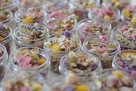 DIY wedding favors. Pot pourri jars