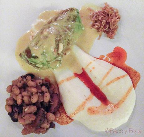 Involtini de col con salsa thai y puré de patatas con Ratafía 62 escalones eatwith vegetariano bacoyboca