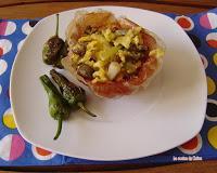 Tartaletas de jamón ibérico rellenas de revuelto de ajetes y setas