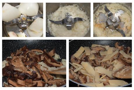 Pollo con bambú y setas chinas