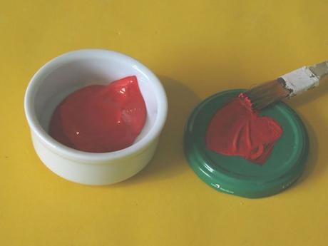 DiY – Fanales Colgantes con Frascos 2 - pintando tapas_2