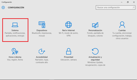 Windows 10 - Configuracion - Sistema