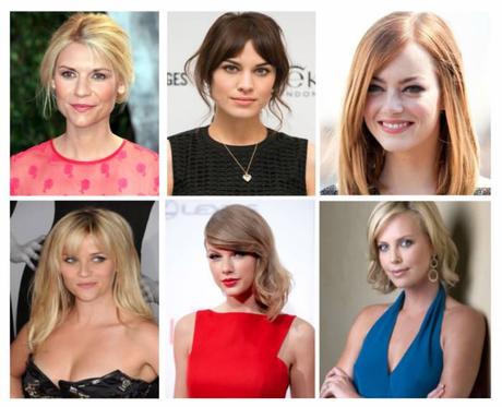Celebrities - Ejemplos tipos  corte y peinado según rostro