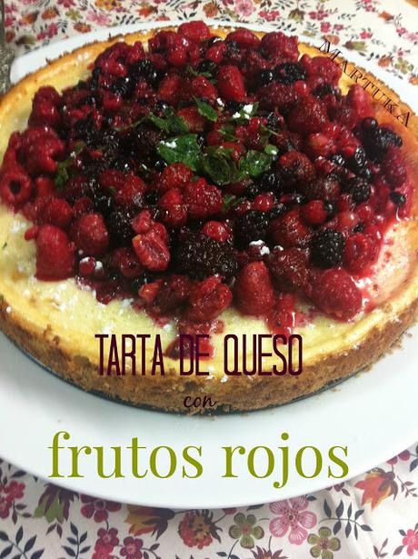 Tarta De Queso Con Frutos Rojos