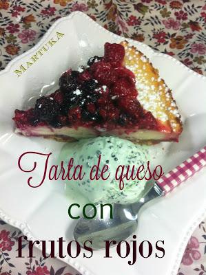 Tarta De Queso Con Frutos Rojos