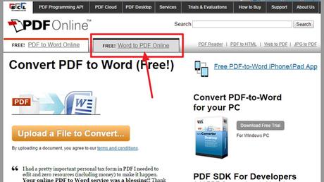 convertir de Word a PDF