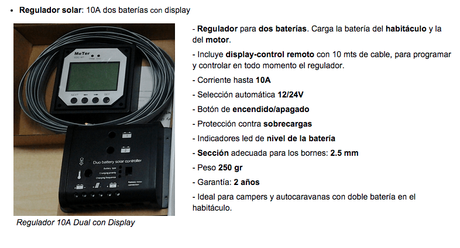 kit instalacion placa solar furgoneta furgoneteo caravania