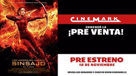 Comenzó preventa de #LosJuegosDelHambre: #SinsajoParte2ElFinal en @CinemarkChile