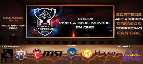 #Chile: Final Mundial de #LeagueOfLegends en Cine