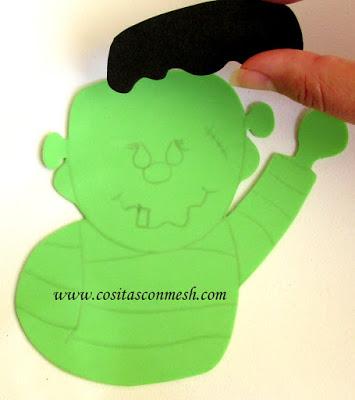 Manualidades adornos para halloween en foami paso a paso