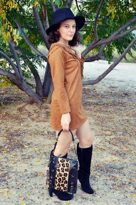 Fringed dress Fringes and animal print (3)