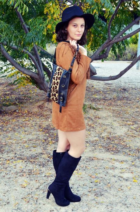 Fringed dress Fringes and animal print (1)