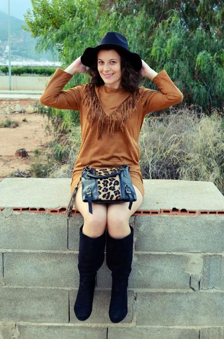 Fringed dress Fringes and animal print (13)