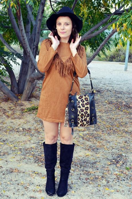 Fringed dress Fringes and animal print (5)