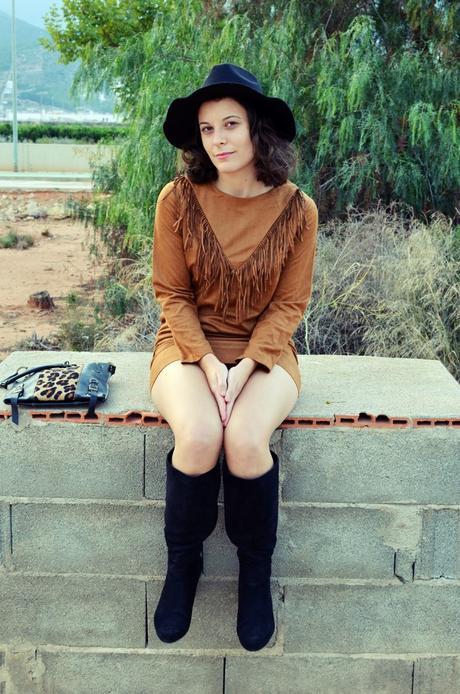 Fringed dress Fringes and animal print (12)