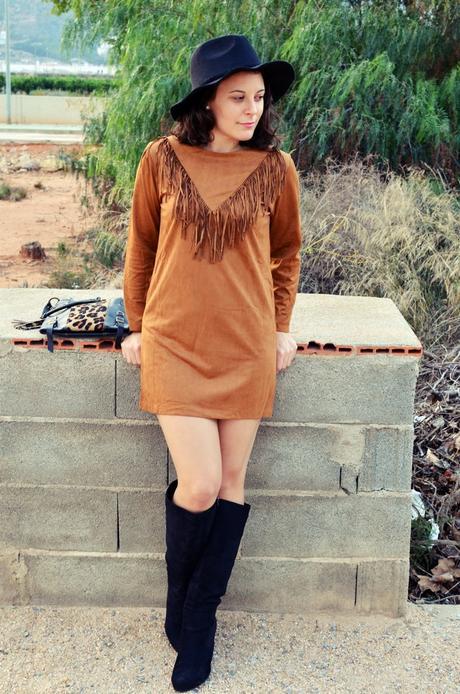 Fringed dress Fringes and animal print (10)