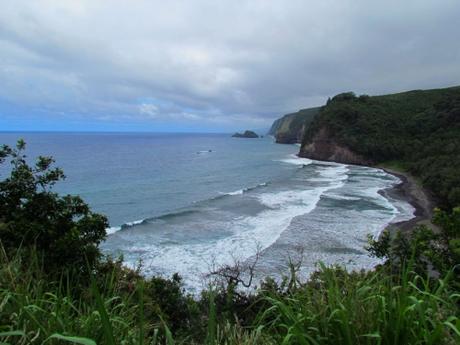 Pololu black sand beach. Big Island. Hawai